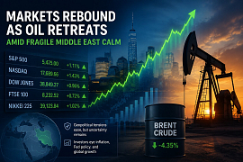 Markets Rebound as Oil Retreats Amid Fragile Middle East Calm